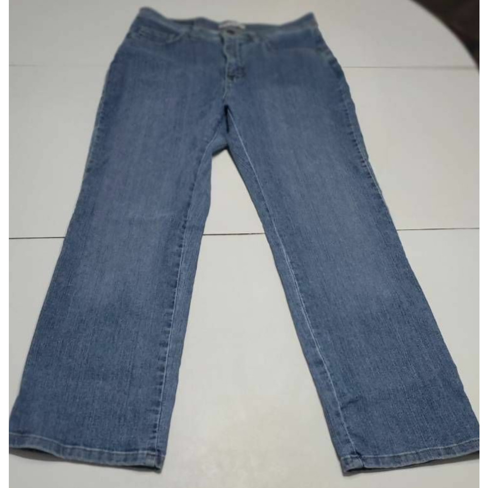 Lee Jean Womens 10 Marilyn Straight Denim Blue Stretch Classic Fit Pocket Petite